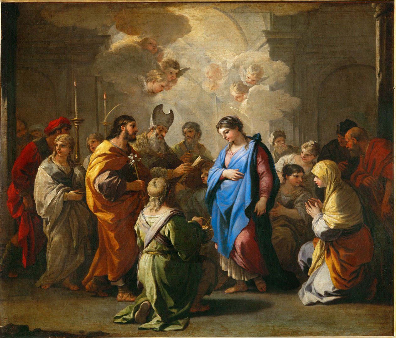 The Wedding of Saint Mary by Luca (circle of) Giordano