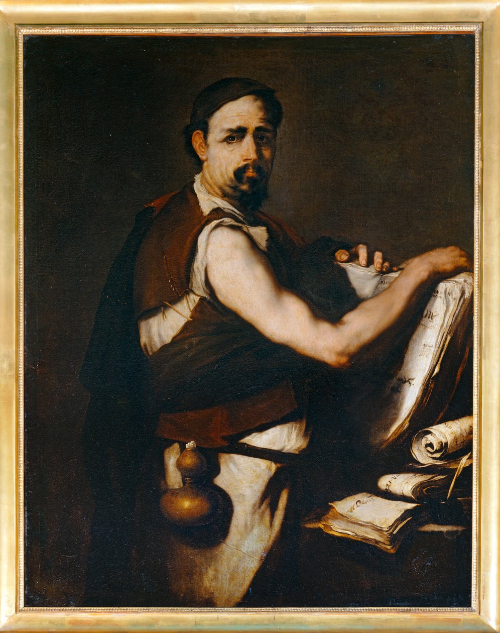 Philosopher with a Flask at the Belt by Luca (circle of) Giordano