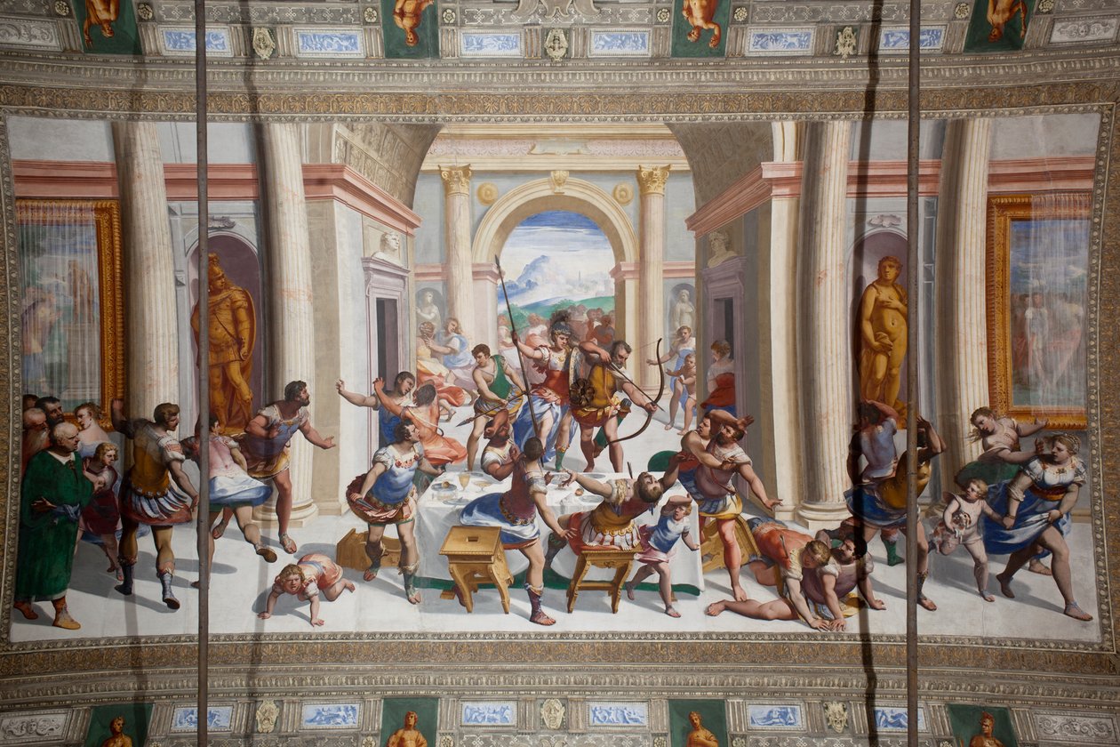 The story of Ulysses (the return), ceiling of Salone Cambiaso by Luca Cambiaso