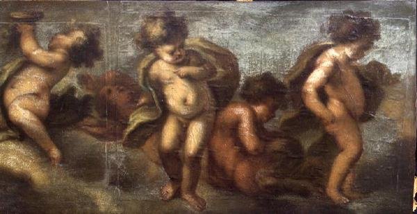 Putti Disporting (detail) by Luca Giordano
