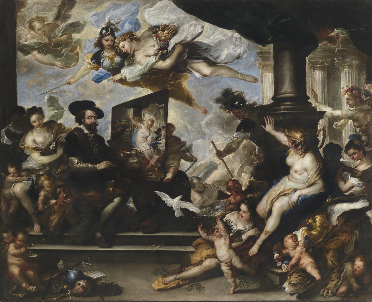 Rubens painting the Allegory of Peace by Luca Giordano