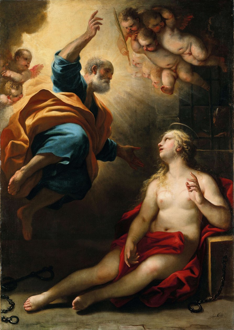 Der heilige Petrus heilt die heilige Agatha