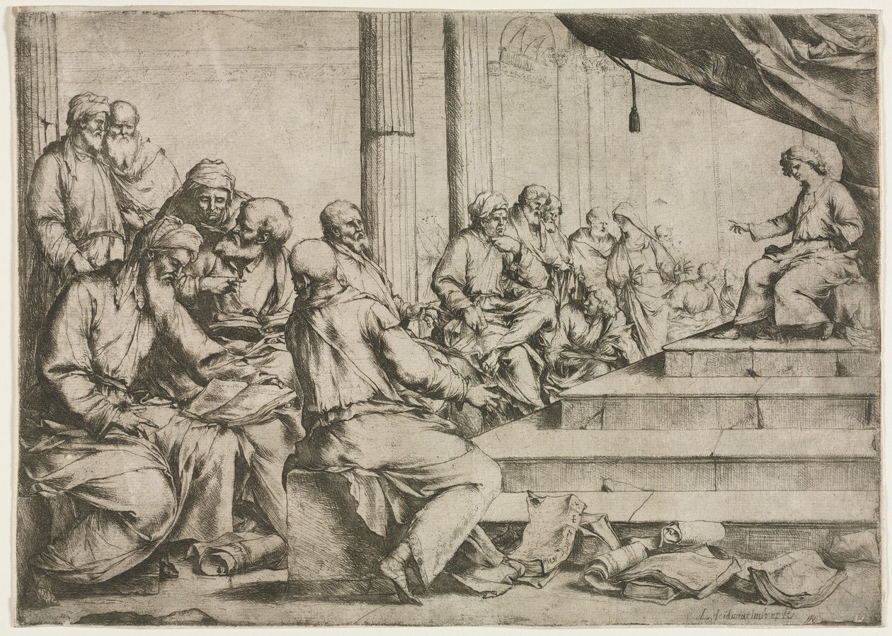 The Young Christ Teaching in the Temple by Luca Giordano