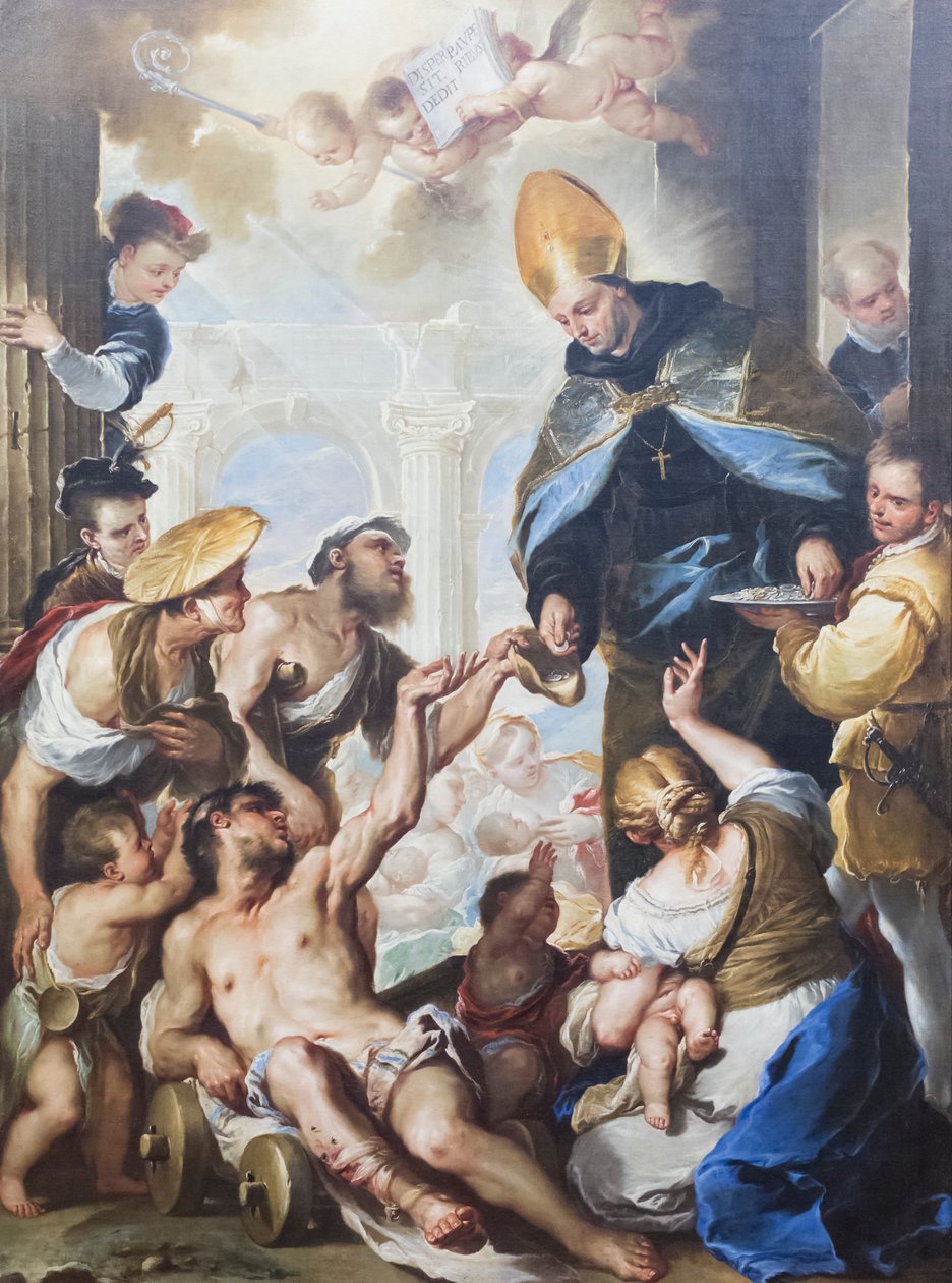 The Alms of St Thomas of Villanova by Luca Giordano