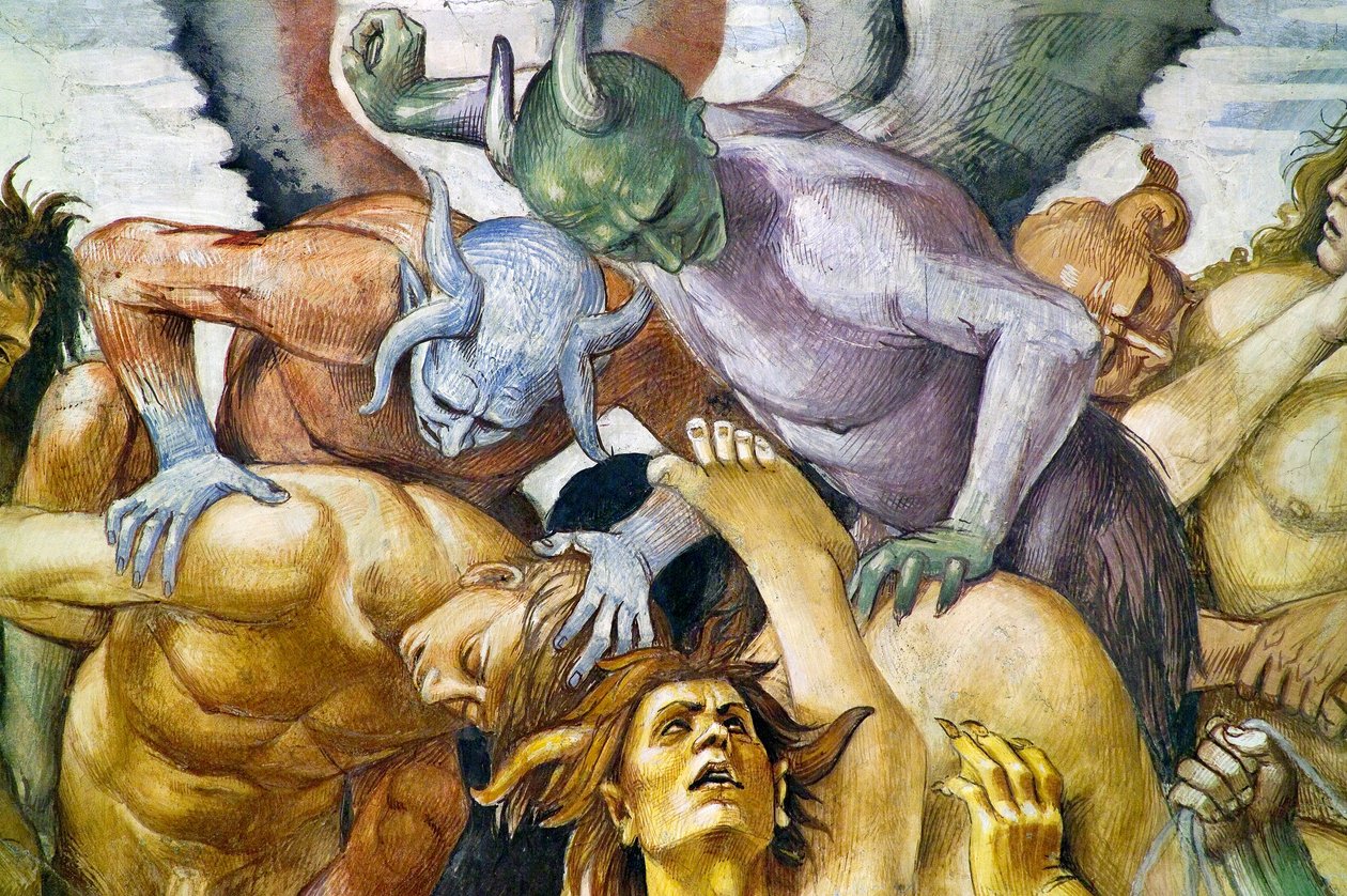 Damned in Hell, from Last Judgment Fresco Cycle by Luca Signorelli