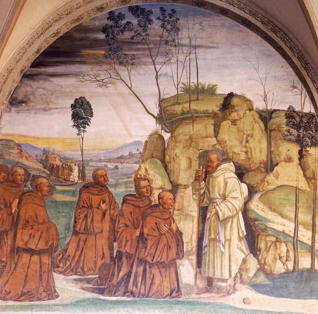 Stories of St Benedict, detail by Luca Signorelli