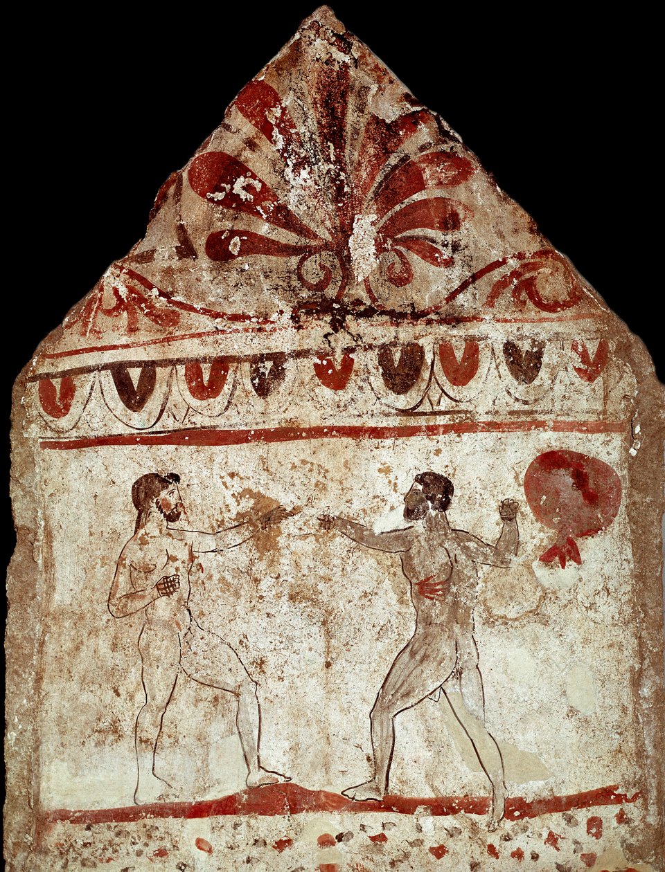 Two Athletes Playing Pugilat (Boxing) by Lucanian School
