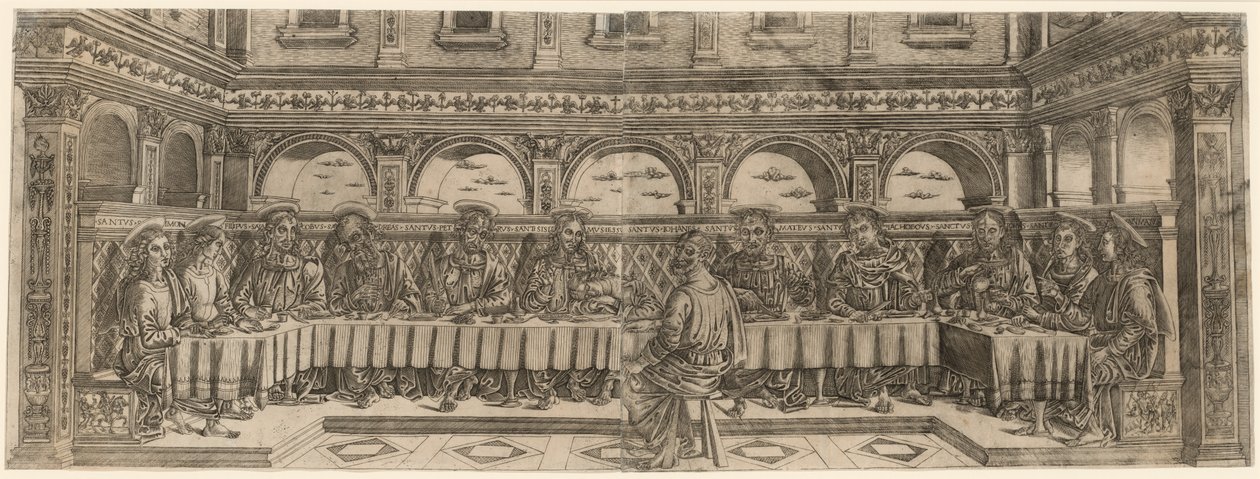 The Last Supper pair by Lucantonio degli Uberti