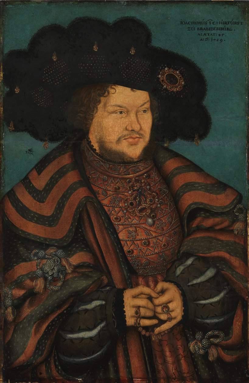 Portrait of Elector Joachim I Nestor of Brandenburg by Lucas Cranach the Elder