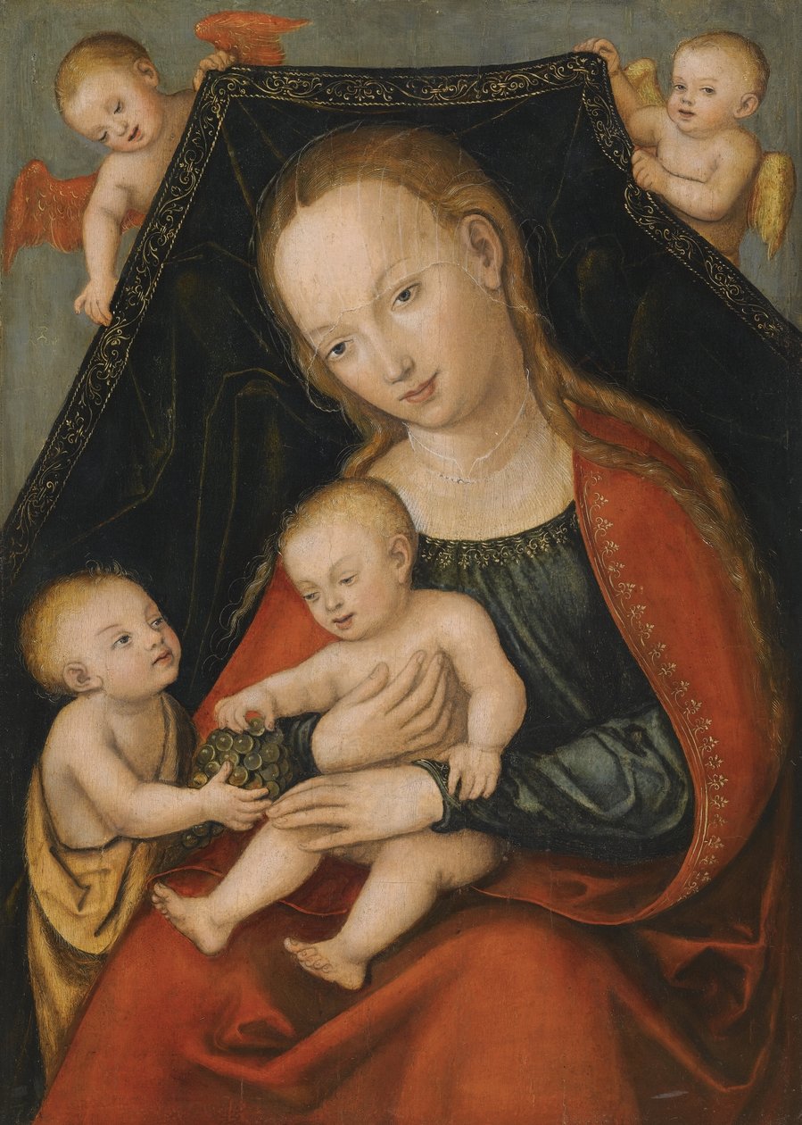 Madonna with the Christ Child, John the Baptist, and Two Angels