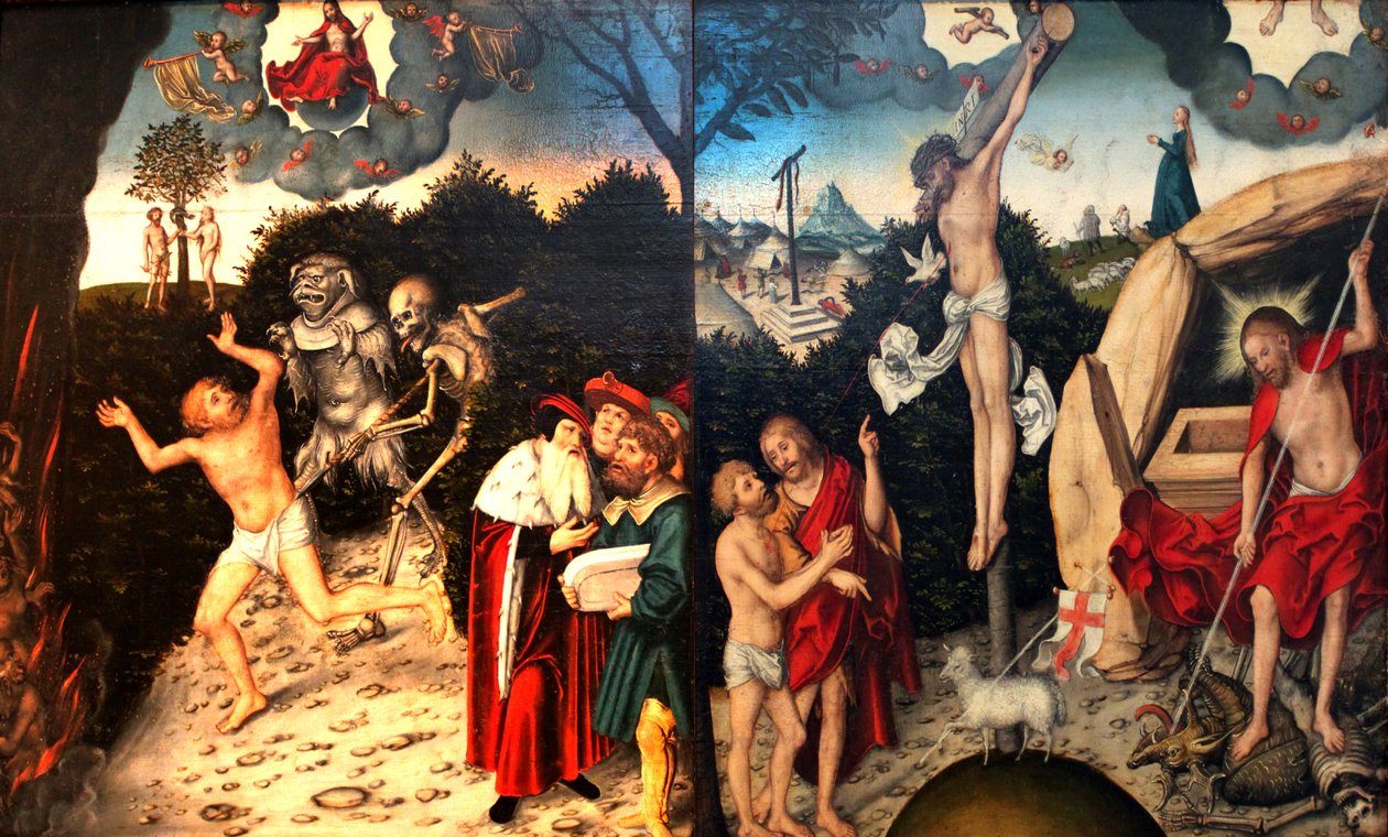 Allegory of Law and Grace by Lucas Cranach the Elder