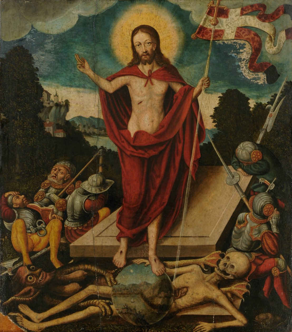 Resurrection of Christ and the Triumph Over Death and Devil, 1537 by Lucas school of Cranach