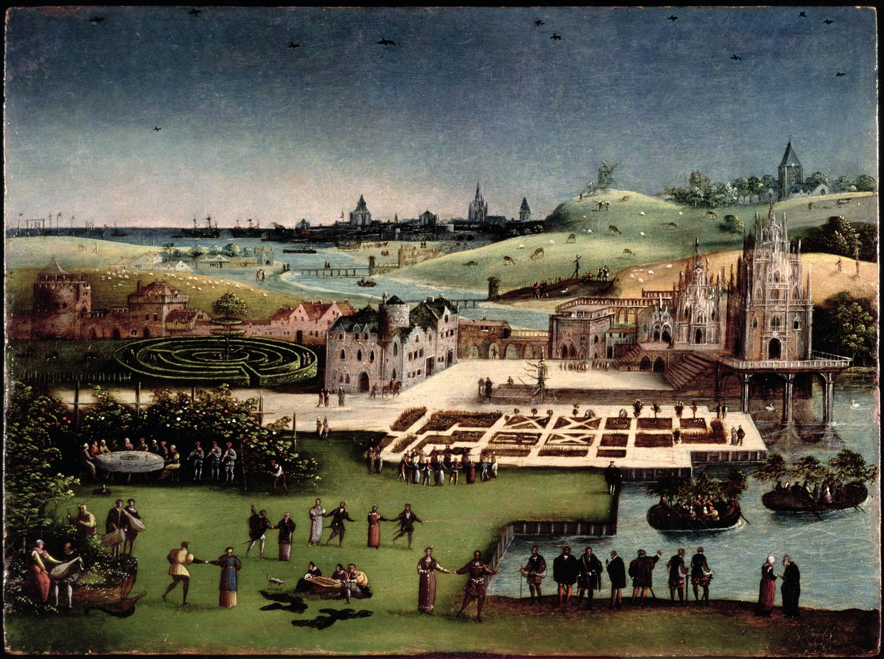 Panoramic Landscape with a Garden of Love by Lucas van Gassel