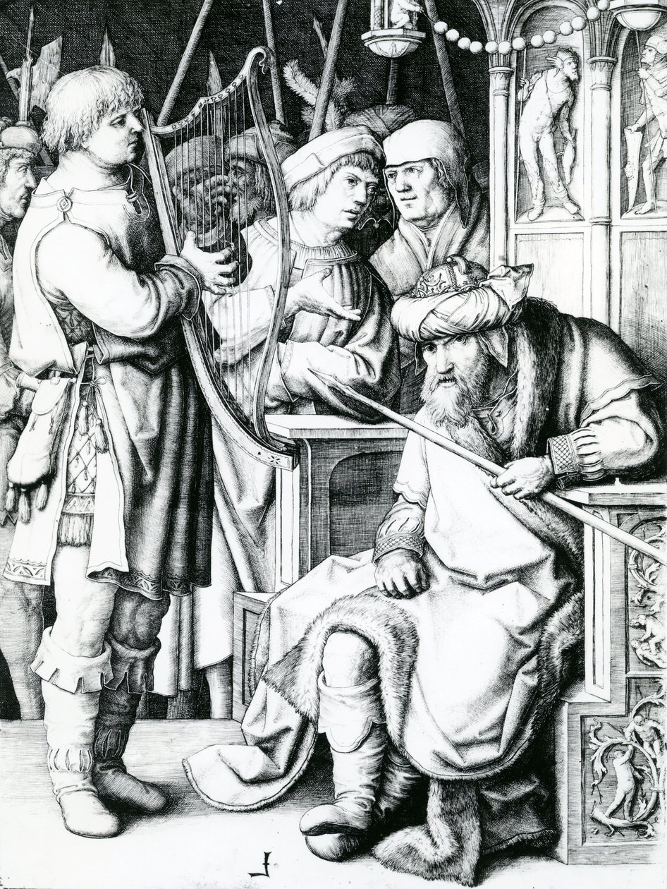 David Playing the Harp for Saul by Lucas van Leyden