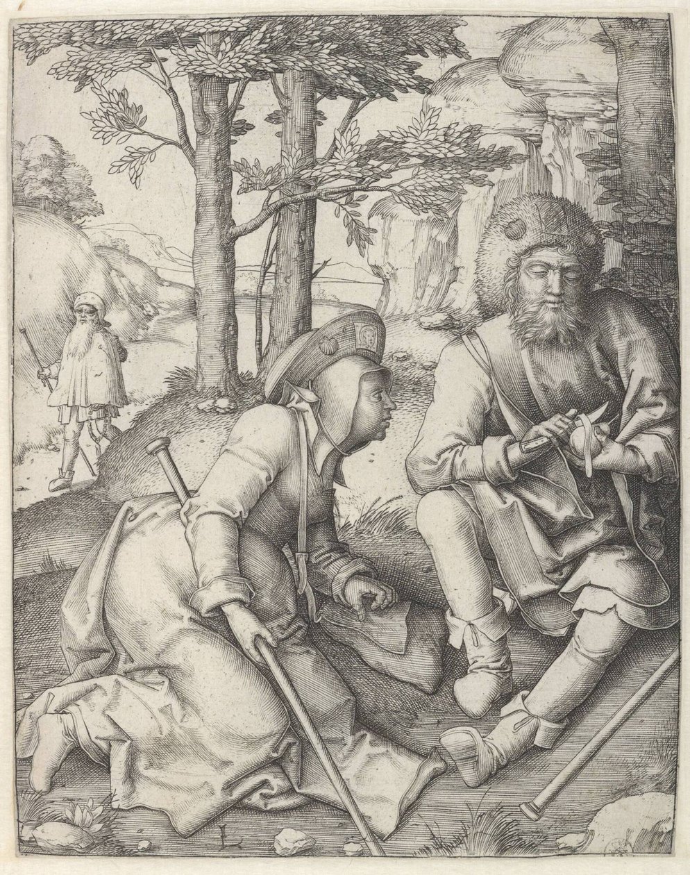 Resting Pilgrims by Lucas van Leyden