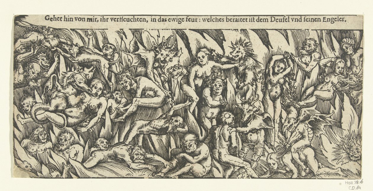 Hell with Demons and the Damned in Eternal Fire by Lucas Cranach