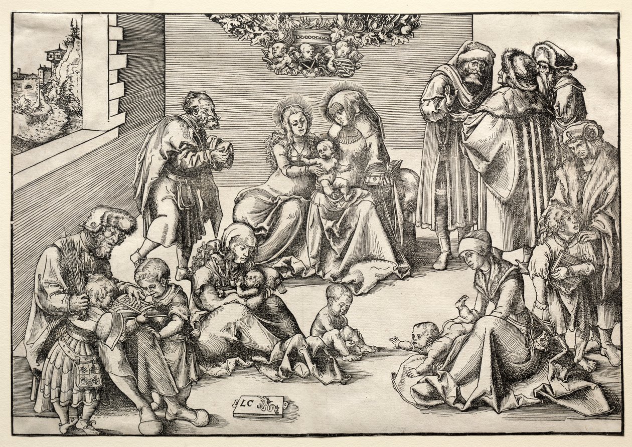 The Holy Family and Kindred by Lucas Cranach