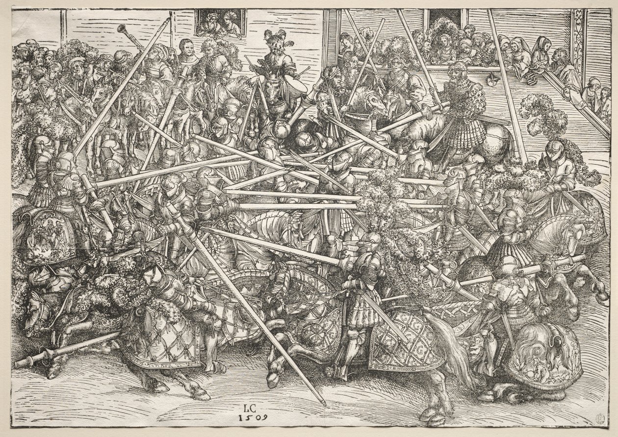 The Tournament with Lances by Lucas Cranach