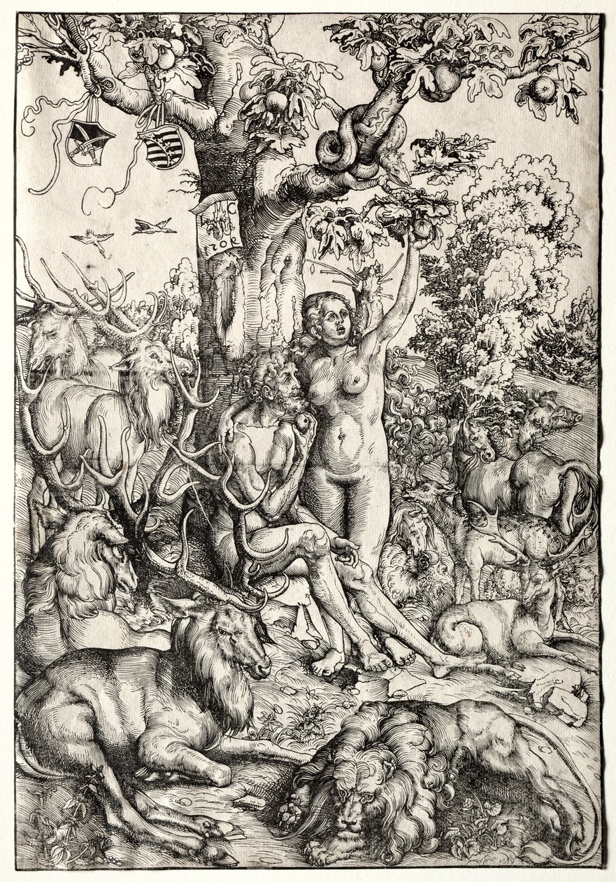 Adam and Eve in Paradise by Lucas Cranach the Elder