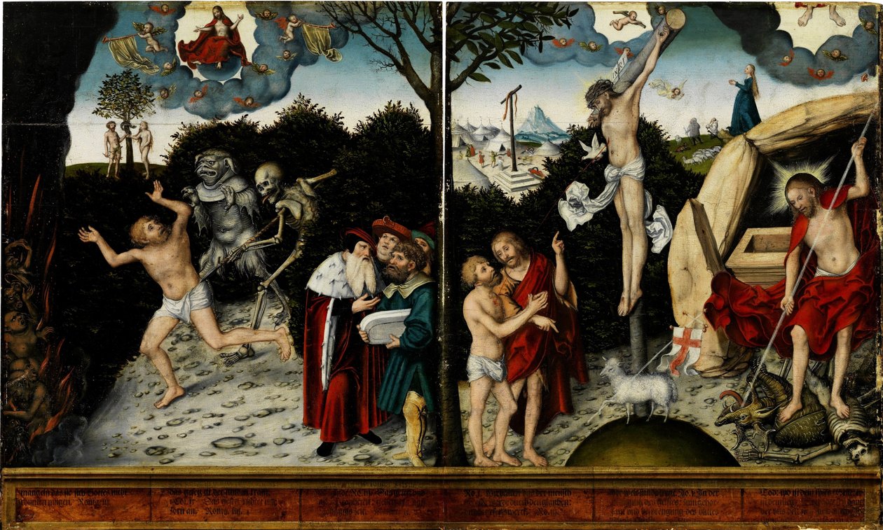 Allegory of Law and Grace, After 1529 by Lucas Cranach the Elder
