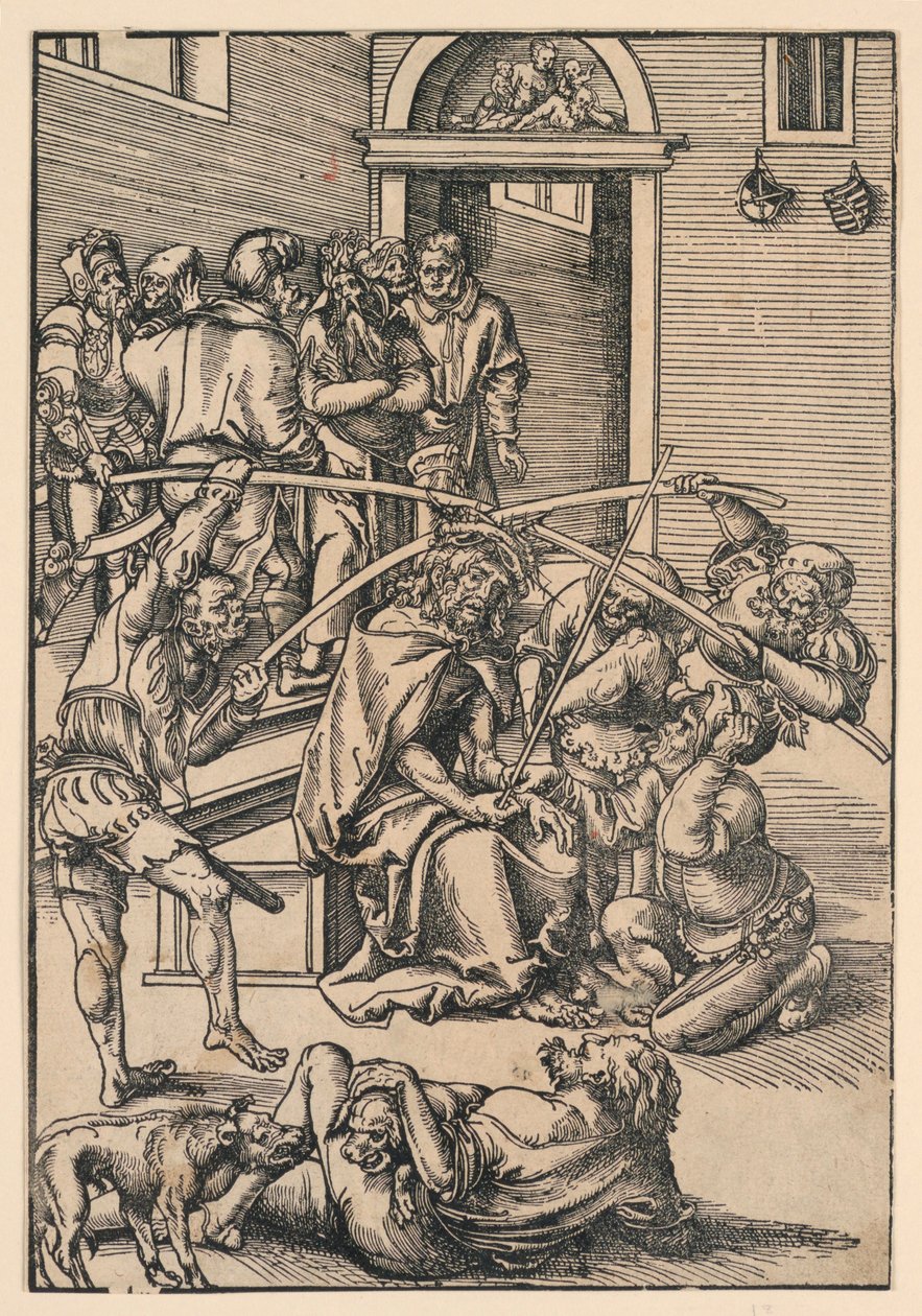 Crowning of Thorns, illustration from "The Passion" by Lucas Cranach the Elder