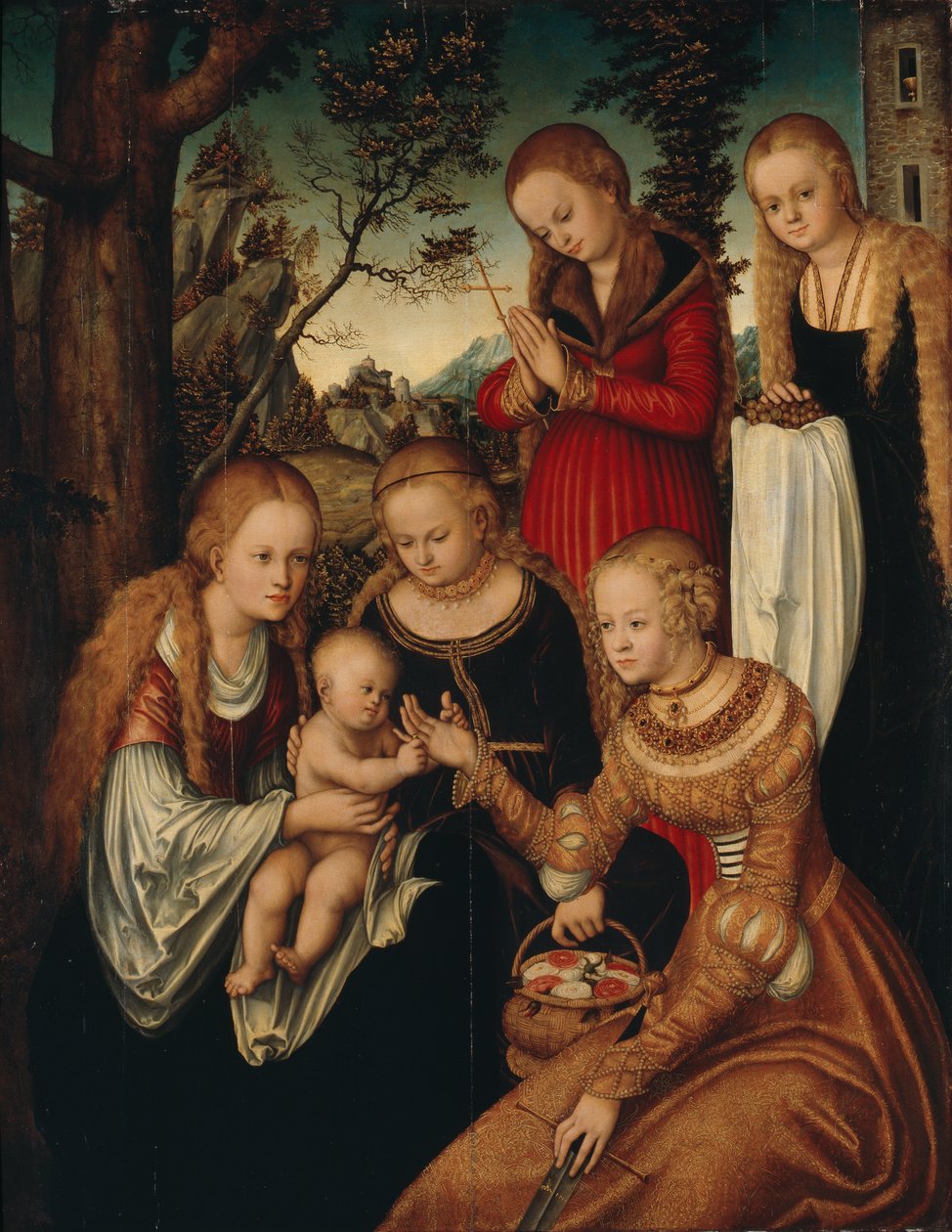 Virgin and Child with female saints by Lucas Cranach the Elder