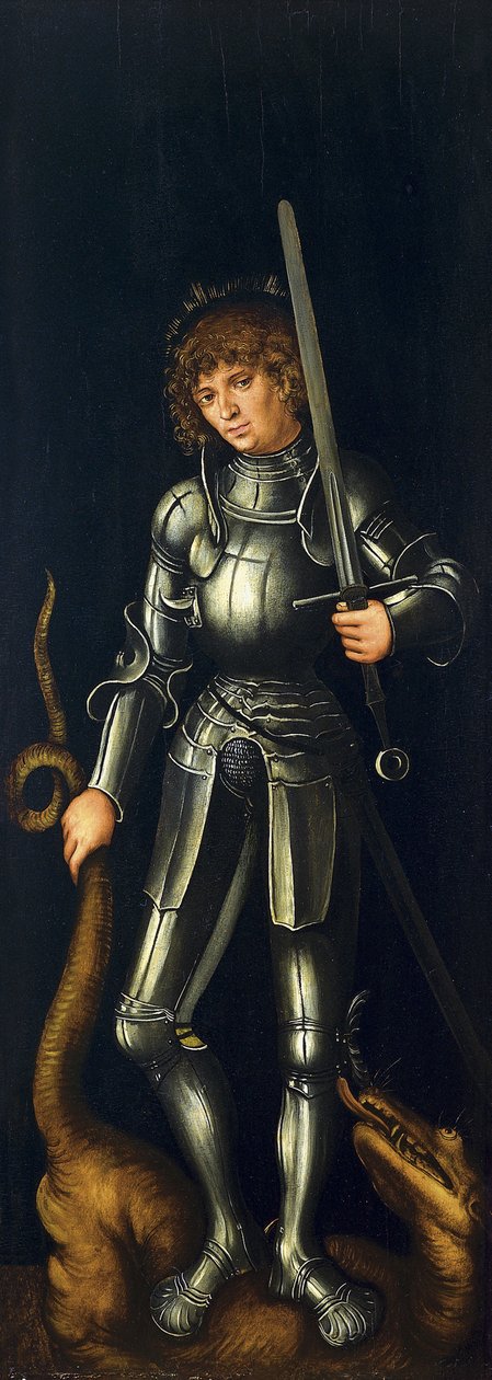 Saint George [verso, right wing] by Lucas Cranach the Elder