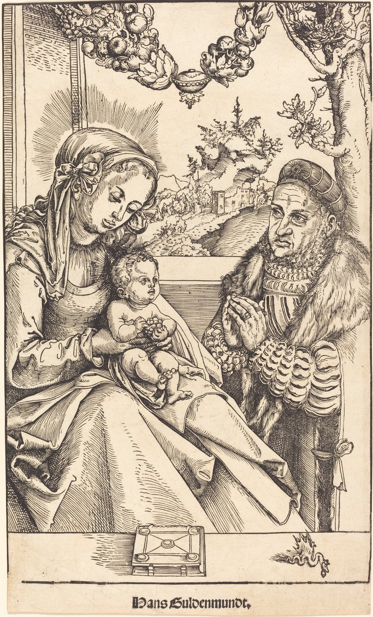 The Virgin and Child Adored by Frederic the Wise of Saxony by Lucas Cranach the Elder