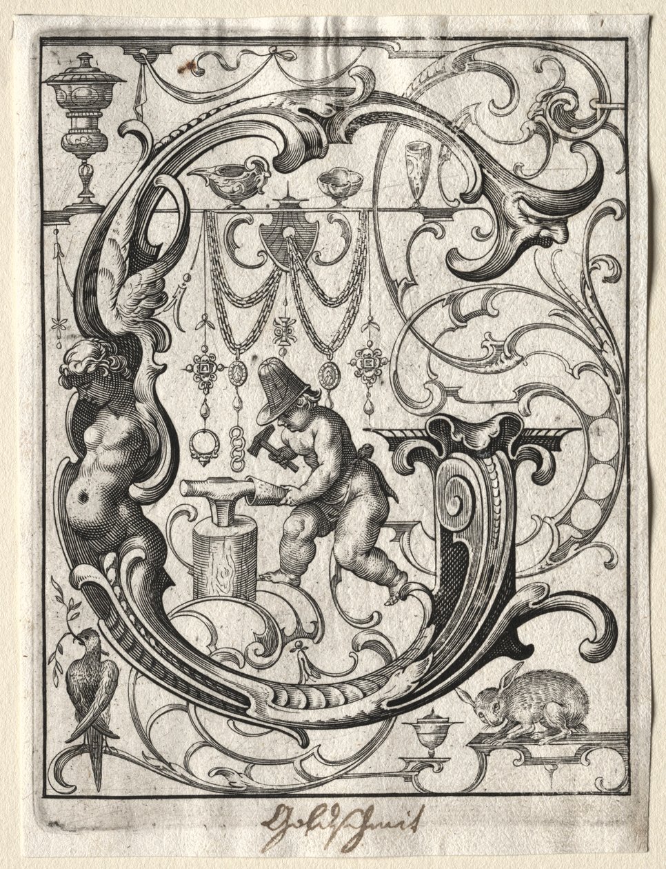 New ABC Booklet: G, 1627 by Lucas Kilian