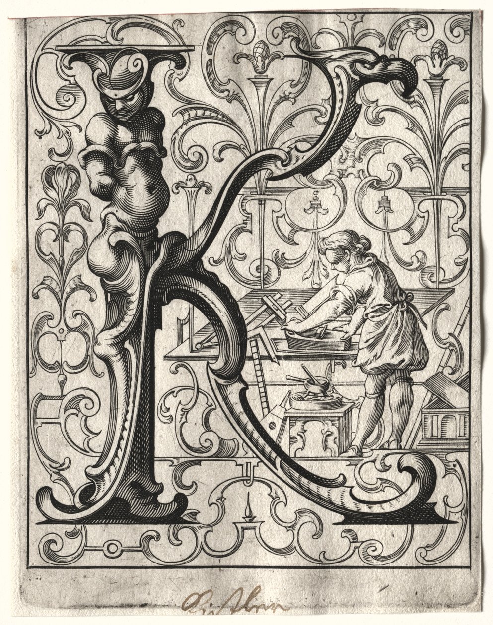New ABC Booklet: K, 1627 by Lucas Kilian