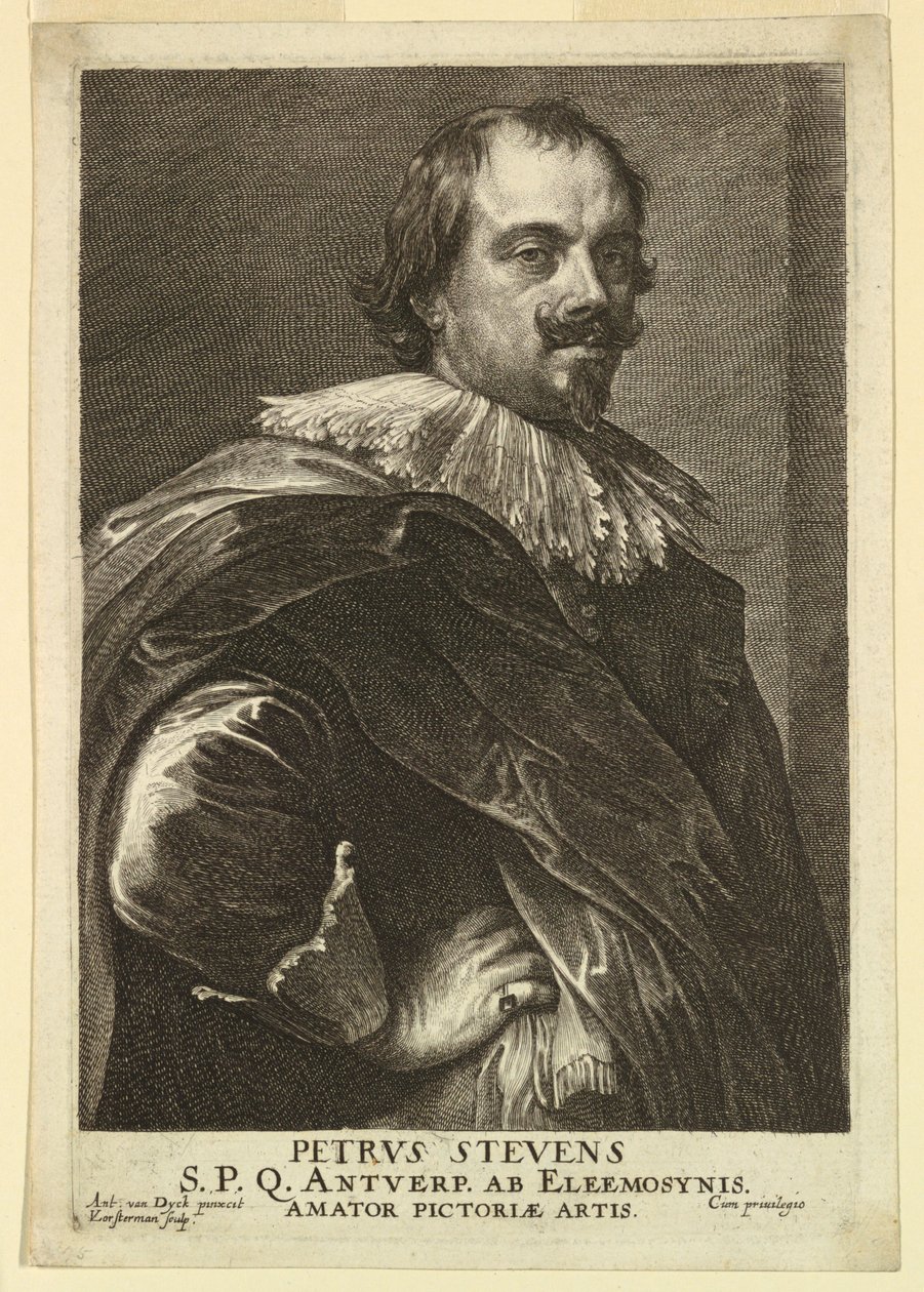 Portrait of Peter Stevens, from the Icones Principum Virorum by Lucas Vorsterman
