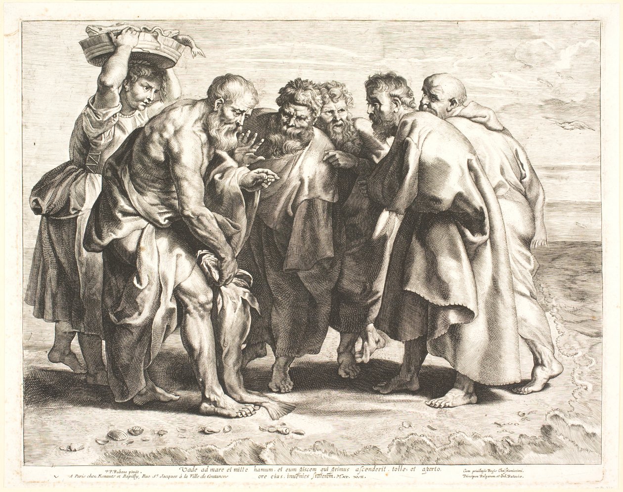 St. Peter Finds the Tribute Coin in a Fish by Lucas Vorsterman