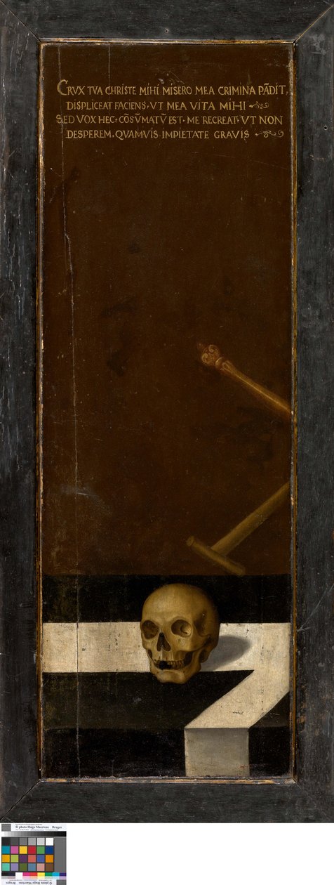 John the Baptist (left wing), Donor (right wing), Vanitas Still Life (closed) by Lucas de Heere