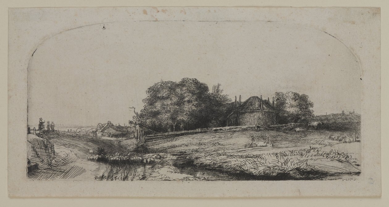 Landscape with a Hay Barn and a Flock of Sheep by Lucas the Elder Cranach