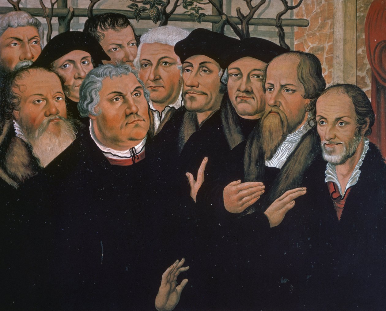 Martin Luther with Representatives of Protestant Reformation (detail) by Lucas the Elder Cranach