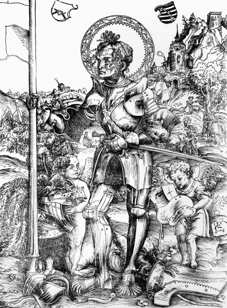 St. George (woodcut) by Lucas the Elder Cranach
