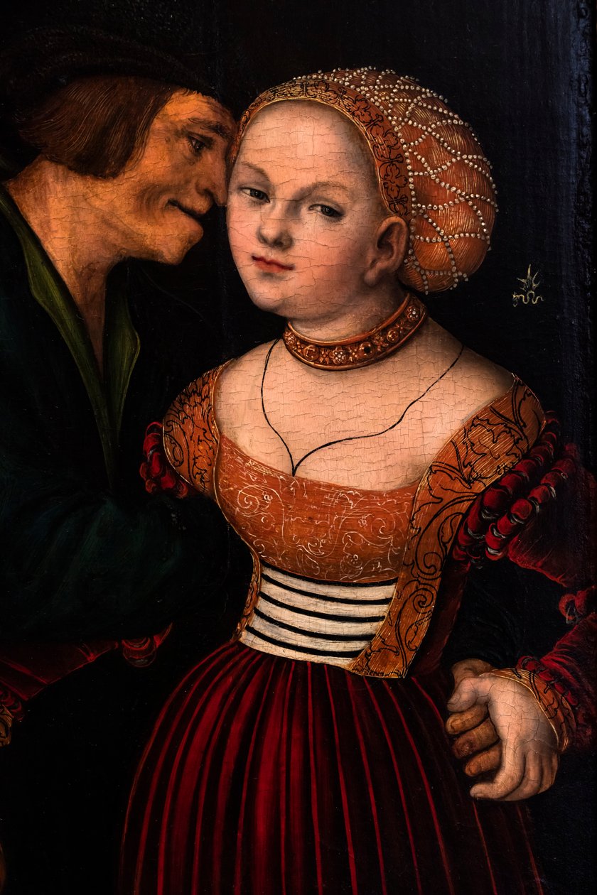 The Old Man in Love or The Mismatched Lovers (detail), ca. 1530 by Lucas the Elder Cranach