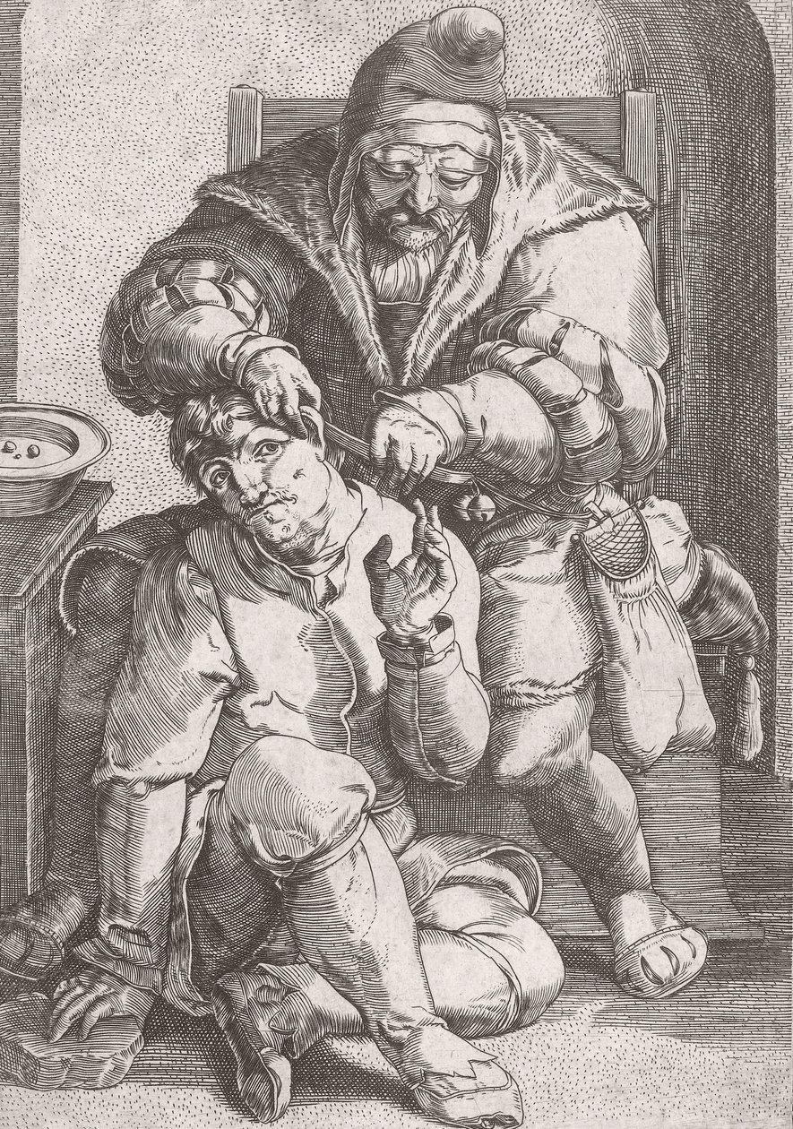 17th Century Barber Surgeon Attending to a Patient