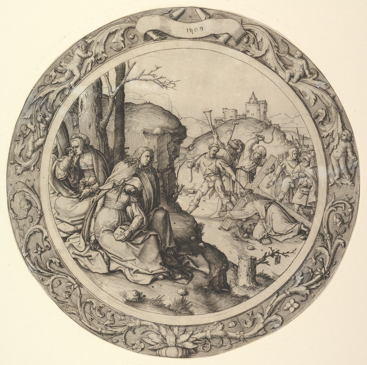 Christ Carrying the Cross, from the Circular Passion by Lucas van Leyden