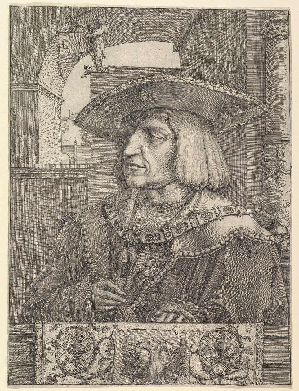 Emperor Maximillian I by Lucas van Leyden