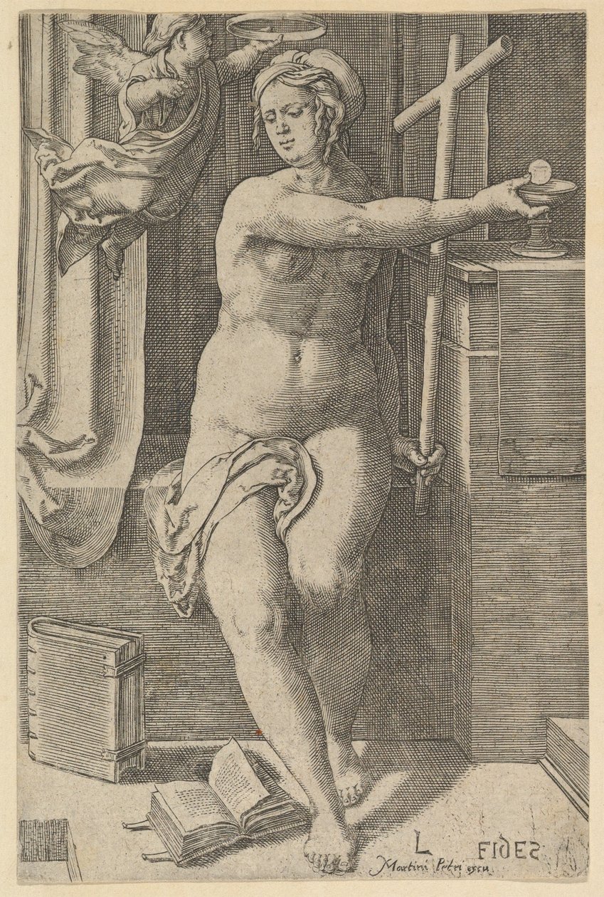 Faith, from the series The Seven Virtues by Lucas van Leyden