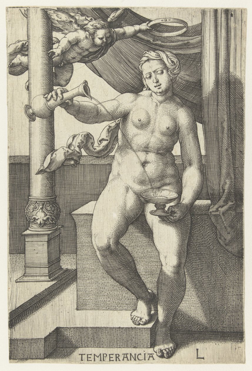 Temperance (Seven Virtues series) by Lucas van Leyden