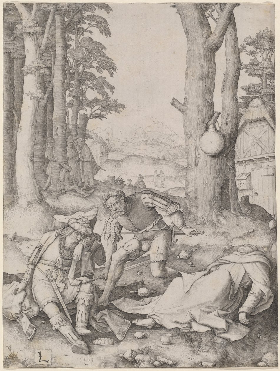 Mahomet and the Monk Sergius by Lucas van Leyden
