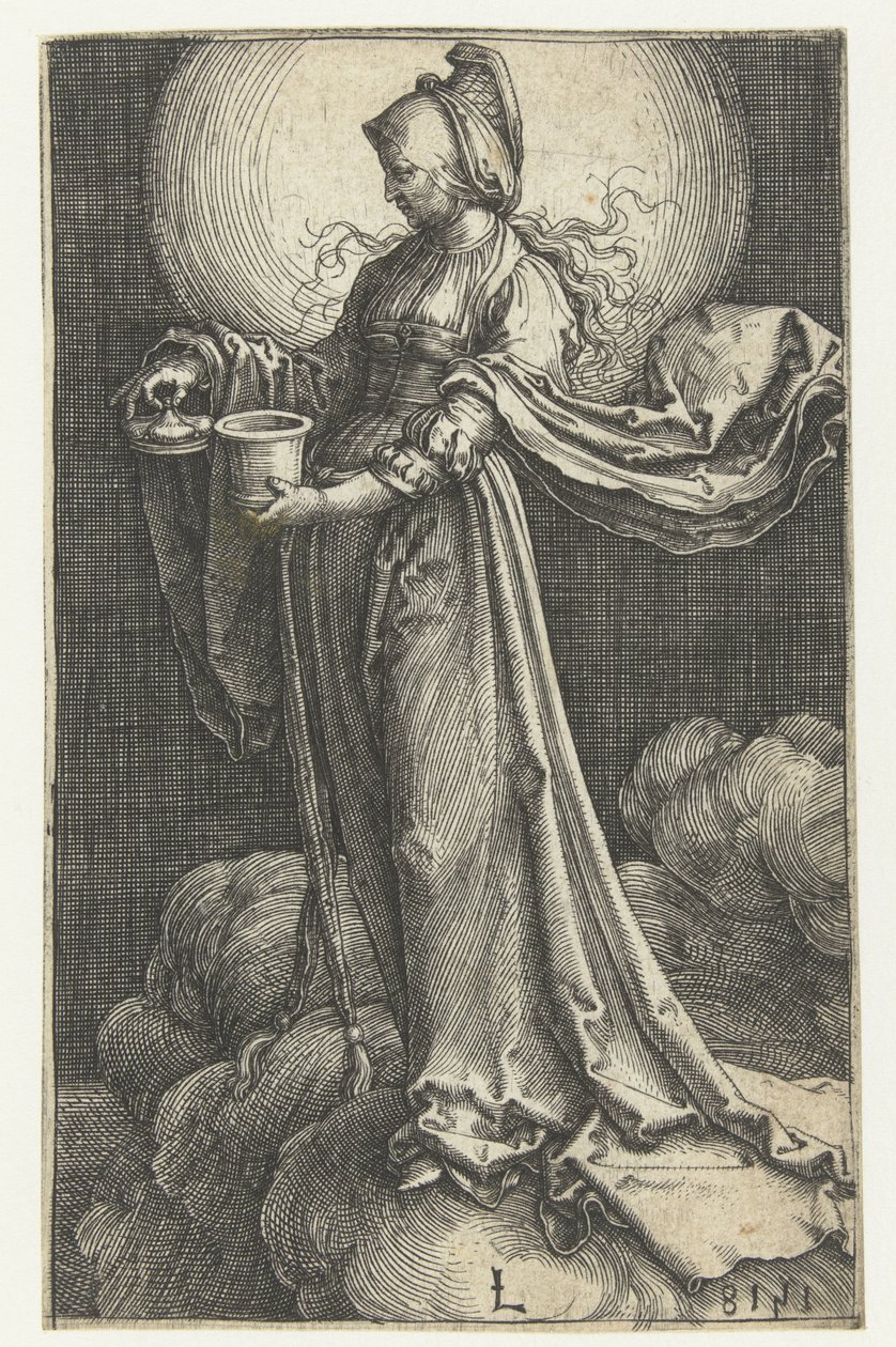 Mary Magdalene on the Clouds by Lucas van Leyden