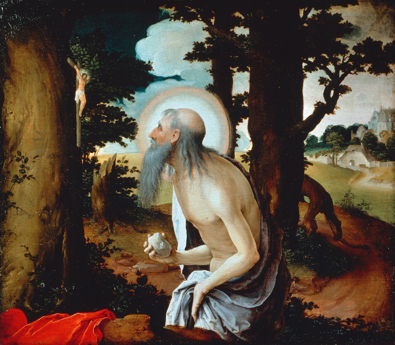 Penitent St Jerome by Lucas van Leyden