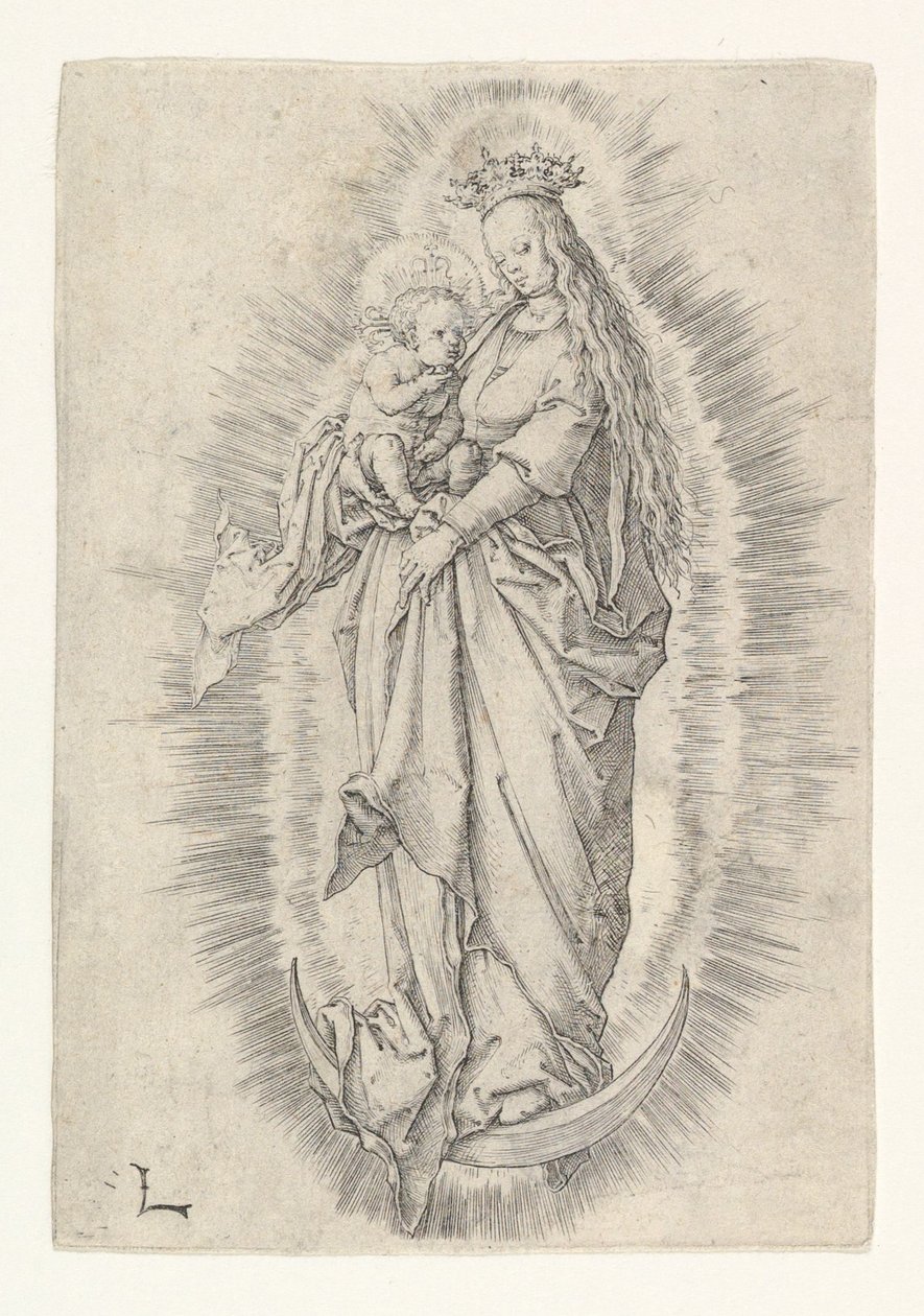The Crowned Virgin With Child in Glory by Lucas van Leyden
