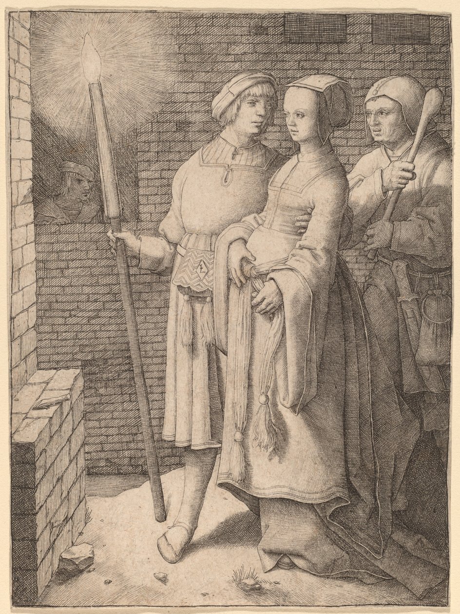 The Man with the Torch and a Woman Followed by a Fool by Lucas van Leyden