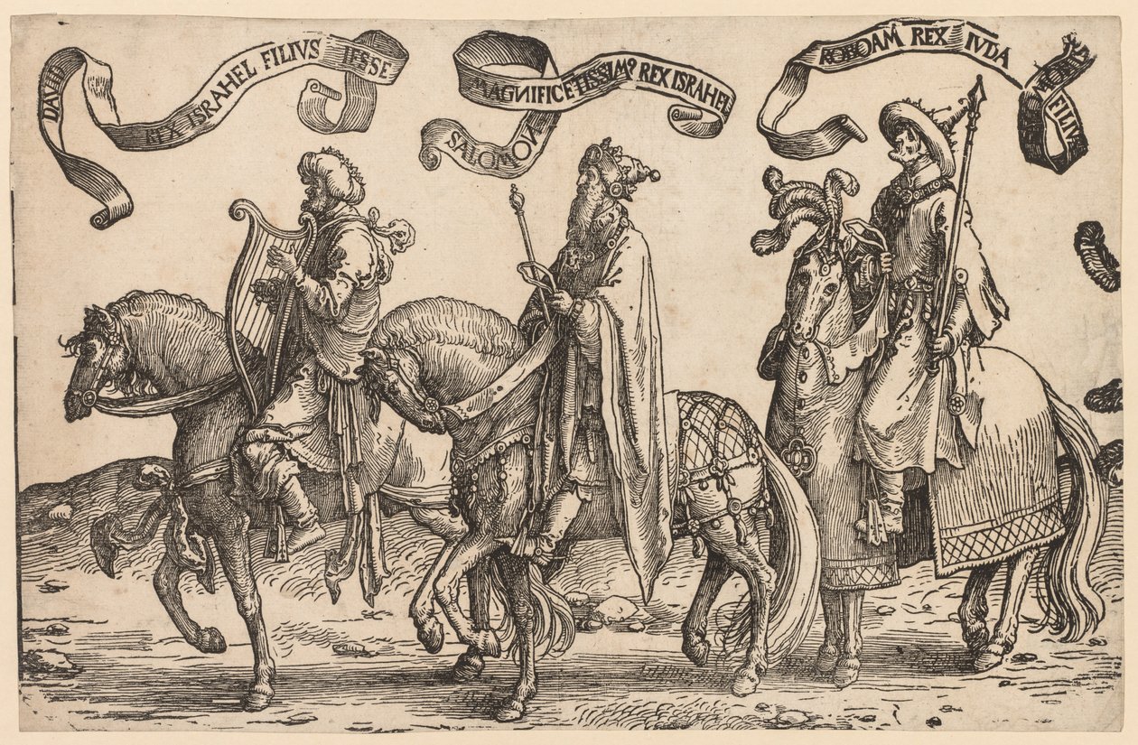 The Twelve Kings of Israel: David, Solomon, Rehoboam, 1515-1517 by Lucas van Leyden