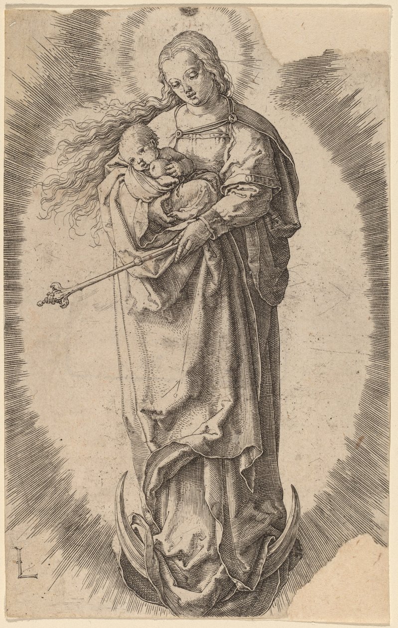 The Virgin and Child on the Crescent by Lucas van Leyden