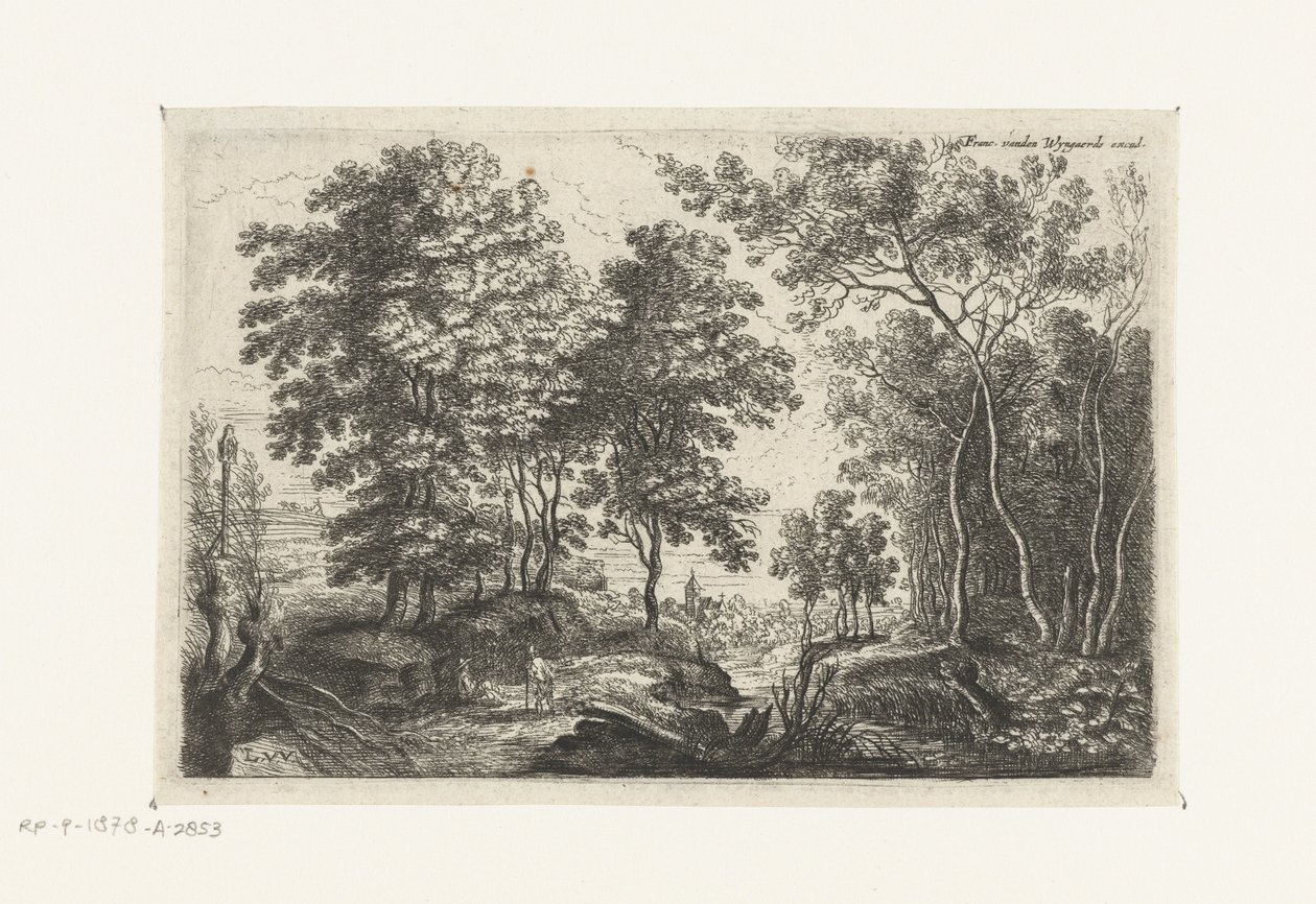 Landscape with a Stream through a Forest by Lucas van Uden
